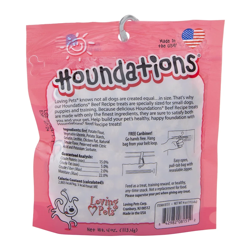 houndations® beef flavored small dog, puppy & training treats 4oz
