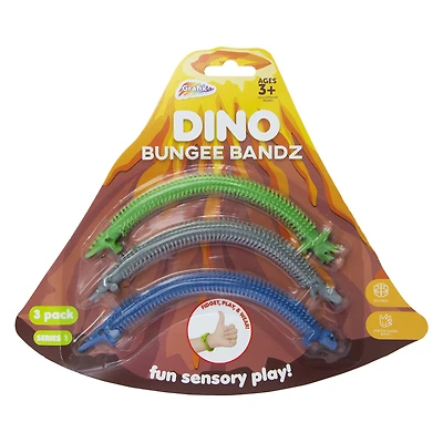 dino bungee bandz fidget toy 3-pack