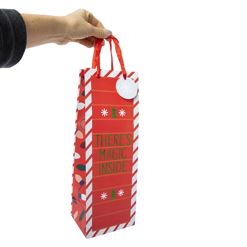 christmas bottle gift bag