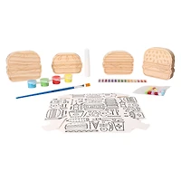 decorate-your-own wooden burger kit