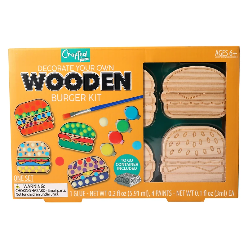 decorate-your-own wooden burger kit