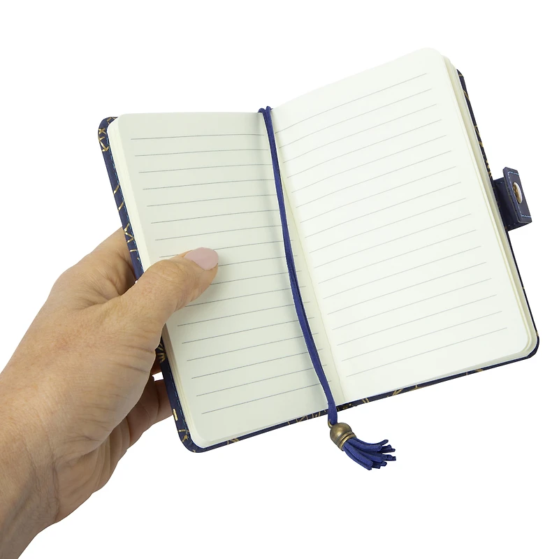 printed mini journal with snap 3.5in x 5.7in