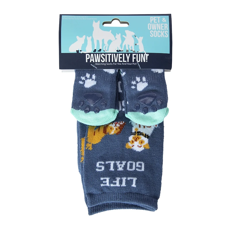 ladies pet & owner matching socks set