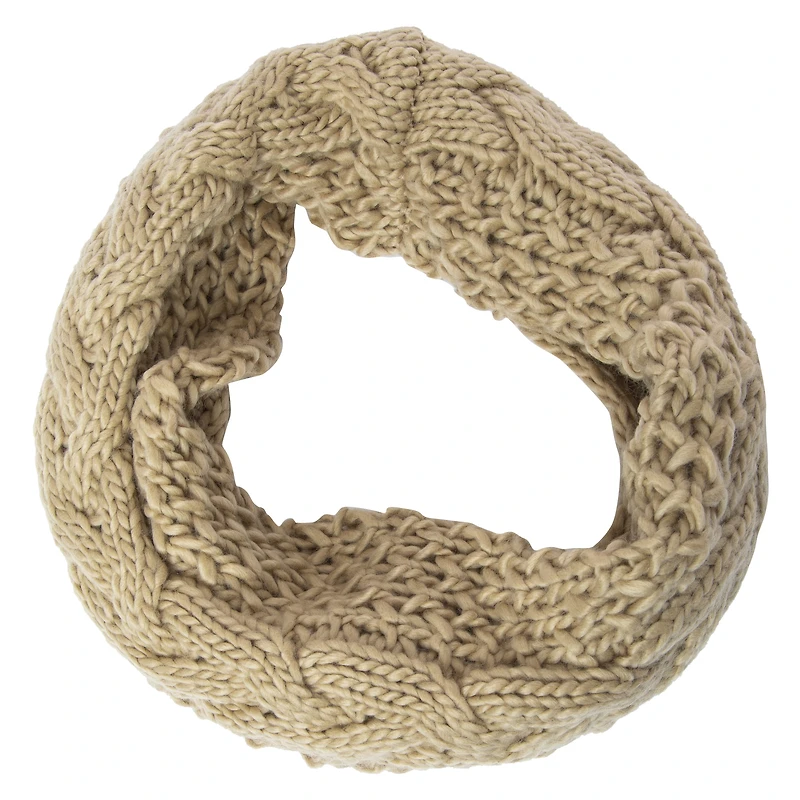 cable knit snood scarf