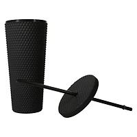 Reusable Diamond Tumbler With Matching Straw 24oz