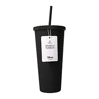 Reusable Diamond Tumbler With Matching Straw 24oz
