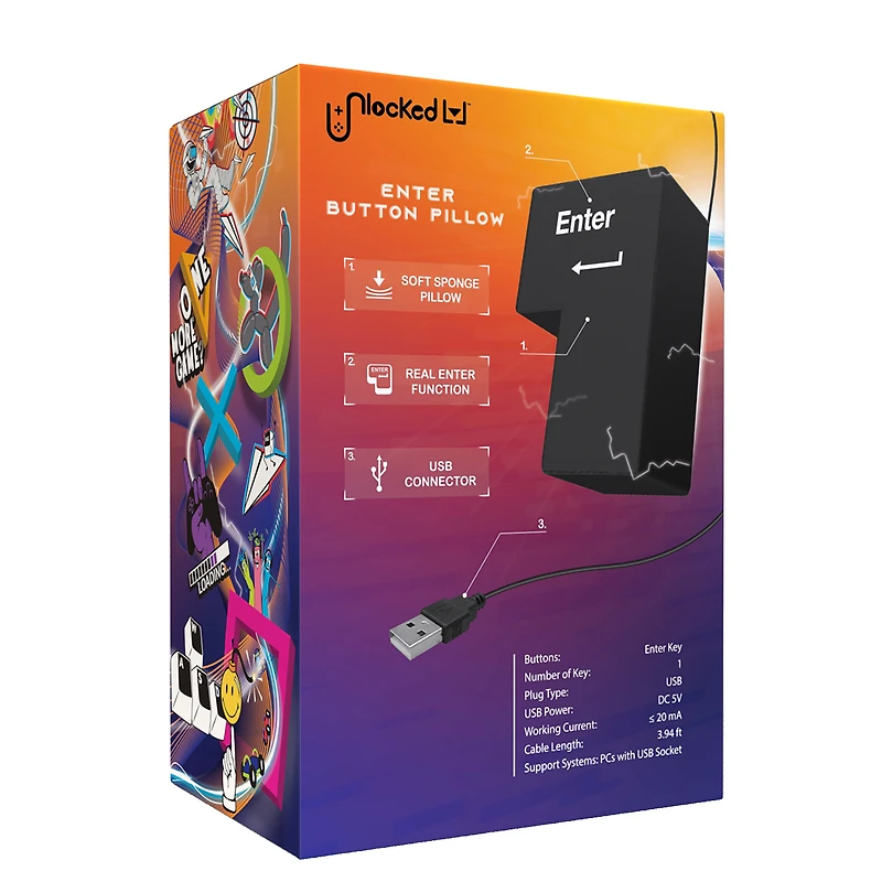 enter button pillow for PC computers