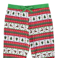 young men's holiday fair isle pajama pants