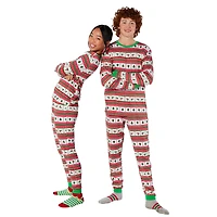 young men's holiday fair isle pajama pants