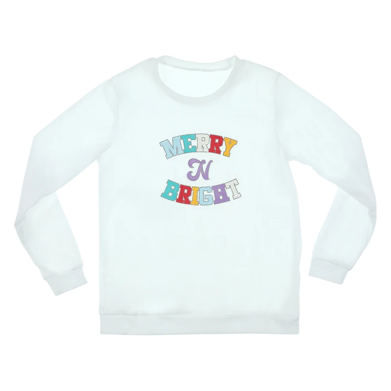 juniors 'merry n bright' holiday sweatshirt