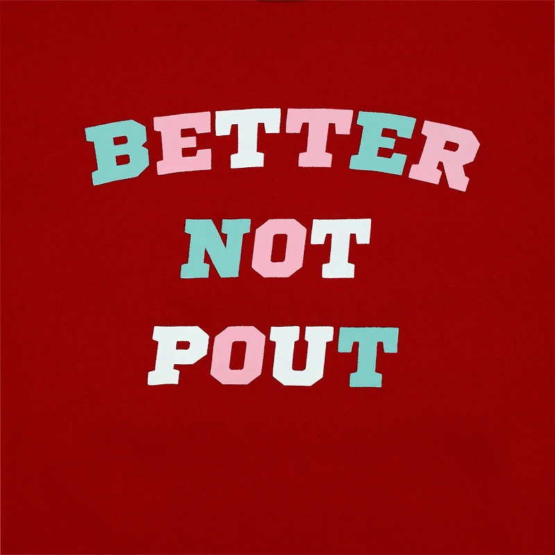 juniors holiday sweatshirt - ‘better not pout’