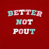 juniors holiday sweatshirt - ‘better not pout’