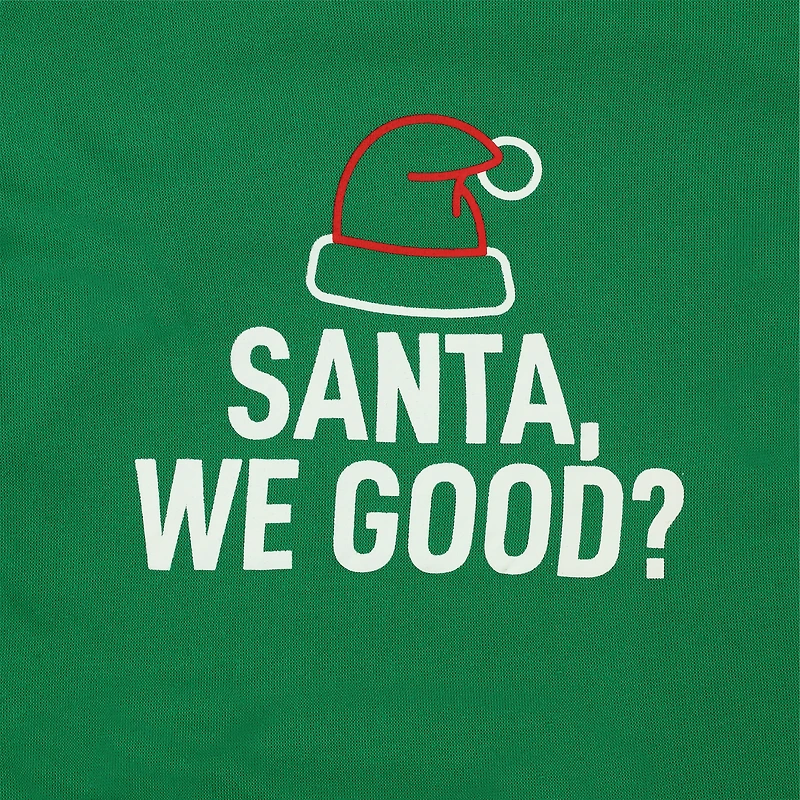 juniors holiday sweatshirt - ‘santa, we good?’