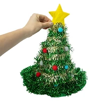 tinsel christmas tree hat