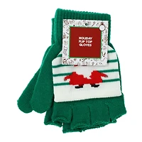 holiday flip top gloves