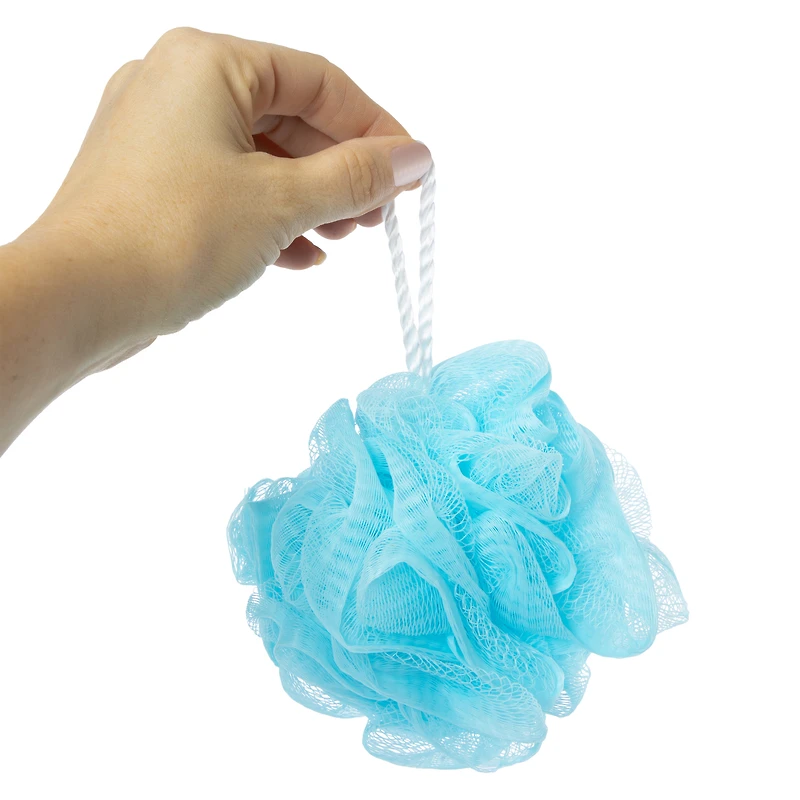 hemp+ oil infused jumbo shower poufs 3-pack