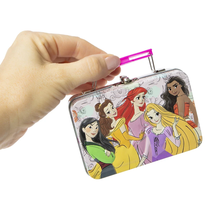 Disney Princess plant-based flavored lip balm & storage tin 5-piece set