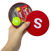 skittles® flavored lip gloss beauty tin set