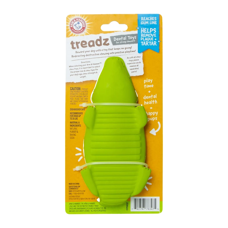 large gator arm & hammer® treadz dog dental chew