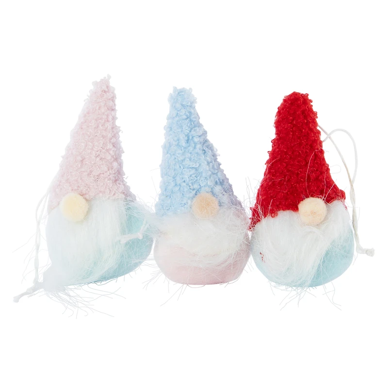 gnome christmas ornament set 3-piece