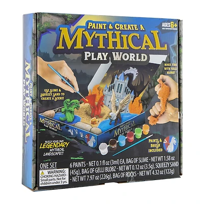 mythical play world paint & create set