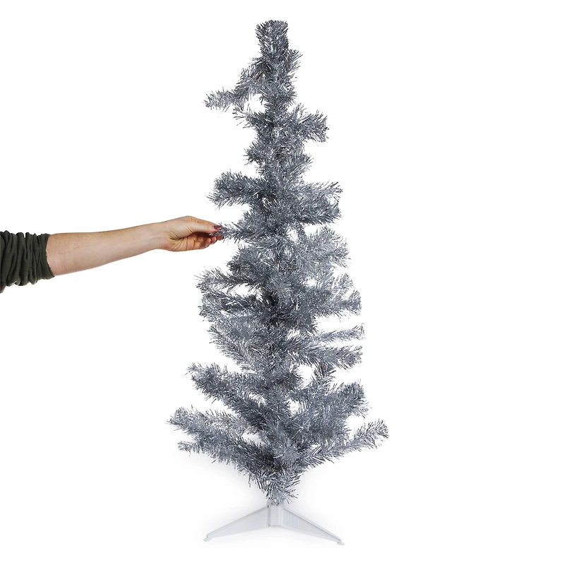 4ft silver christmas tree with stand