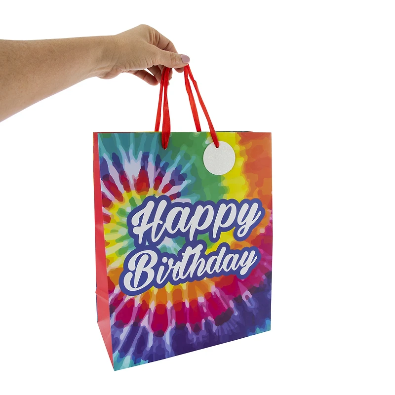 groovy birthday gift bag 12.75in x 10.37in