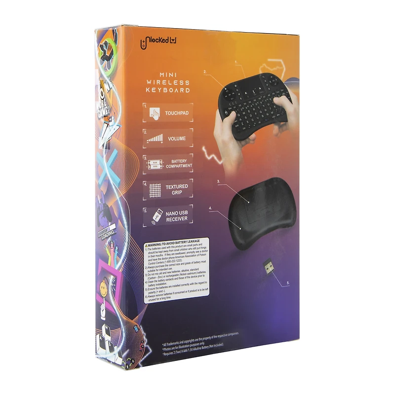 mini wireless portable gaming keyboard