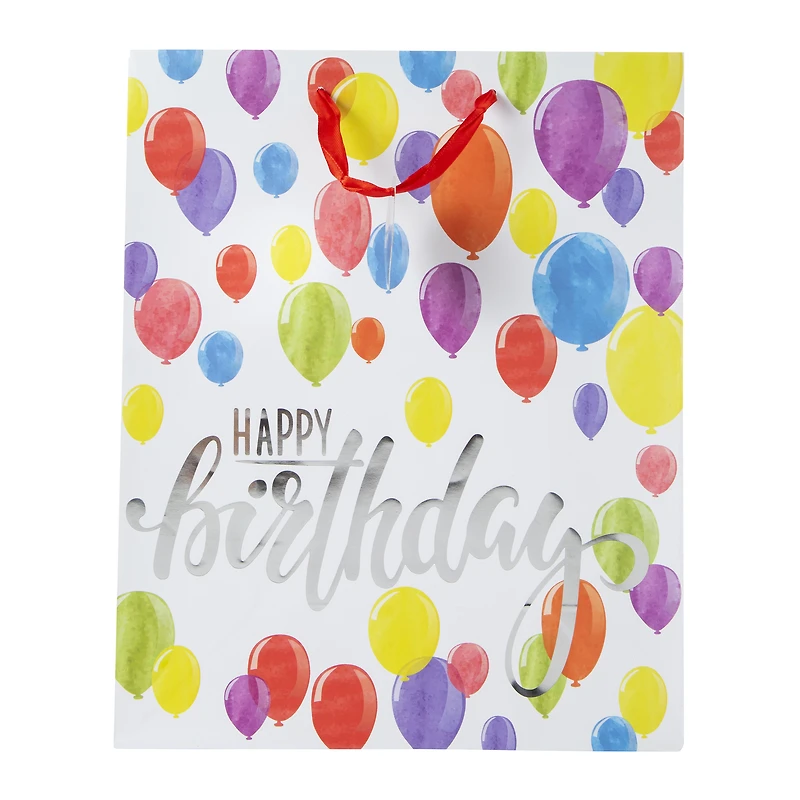 large 'happy birthday' gift bag 12.75in x 10.37in