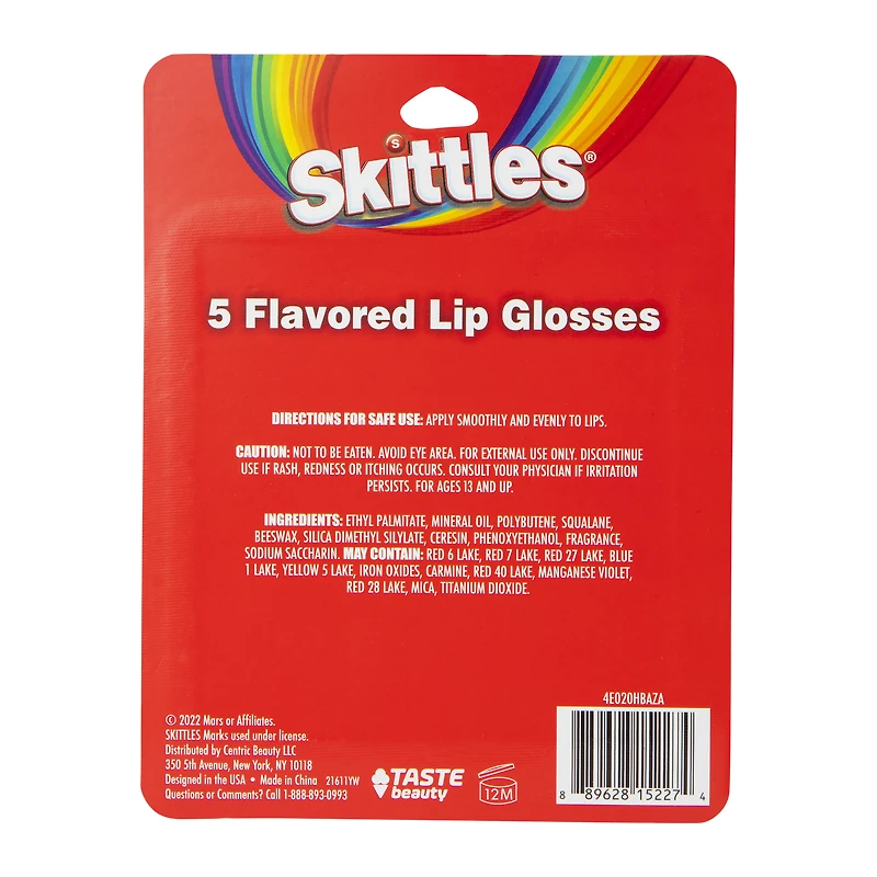 skittles® flavored lip gloss 5-pack