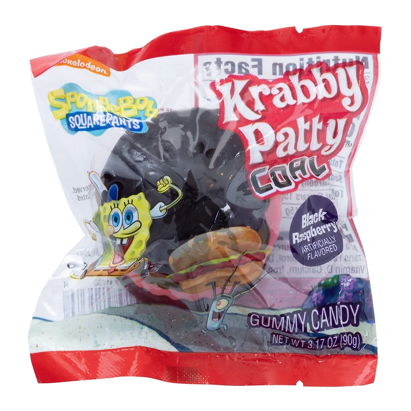 spongebob squarepants™ krabby patty coal gummy candy 3.17oz