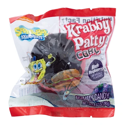 spongebob squarepants™ krabby patty coal gummy candy 3.17oz