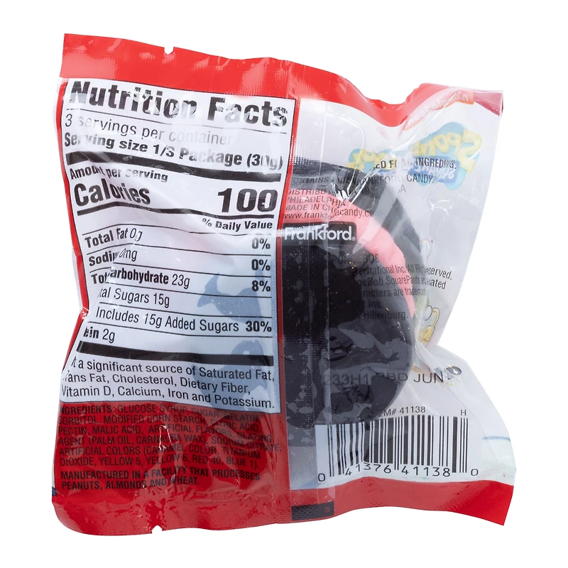 spongebob squarepants™ krabby patty coal gummy candy 3.17oz