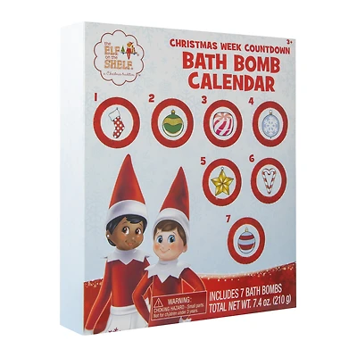 elf on the shelf® christmas week countdown bath bomb advent calendar 7-count