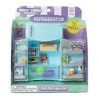 mini refrigerator & food toy set 16-pieces