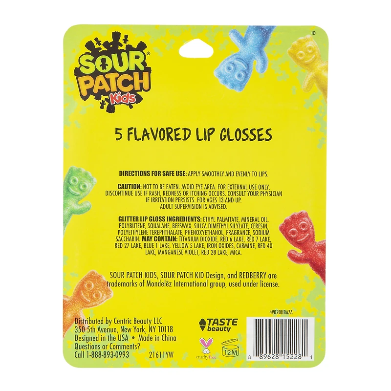 sour patch kids® flavored lip gloss 5-pack