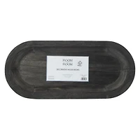 decorative wood bowl 7.9in x 17.8in