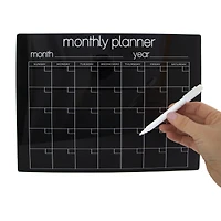 dry erase glass monthly calendar planner 12in x 16in