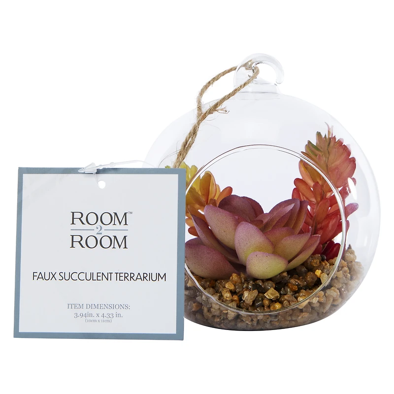 faux succulent terrarium