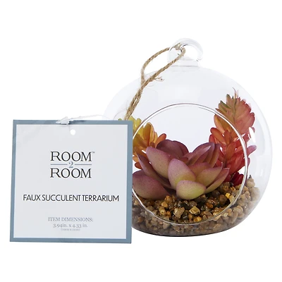 faux succulent terrarium