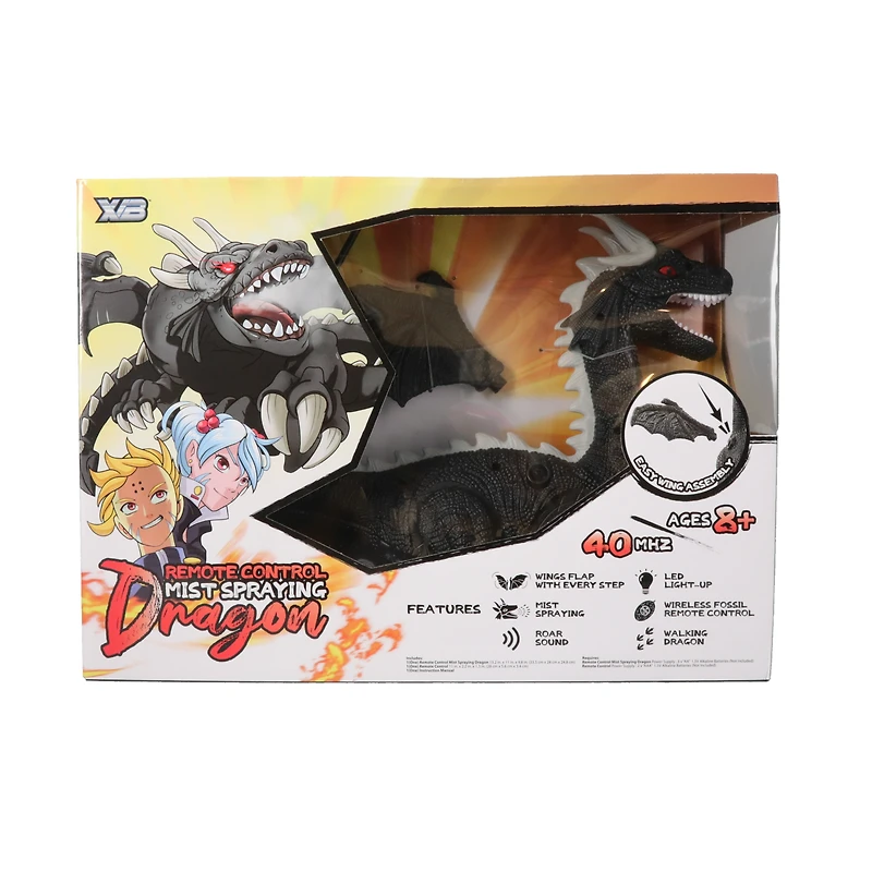 remote control mist spraying dragon toy