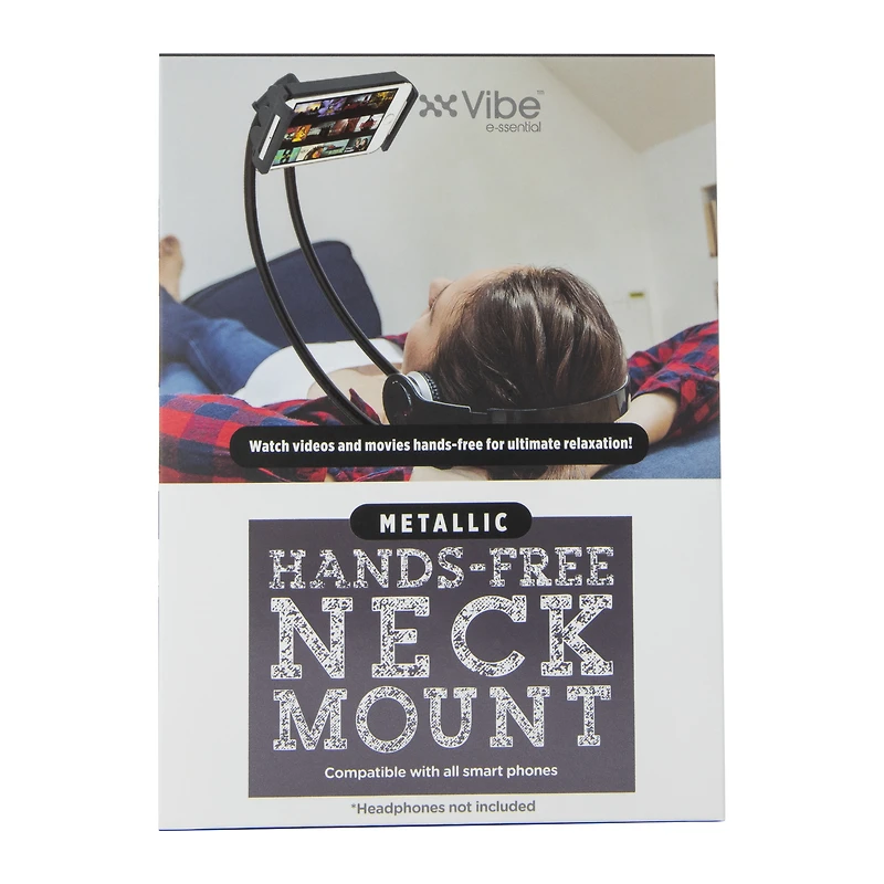 metallic hands-free neck mount for smart phones