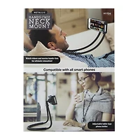 metallic hands-free neck mount for smart phones