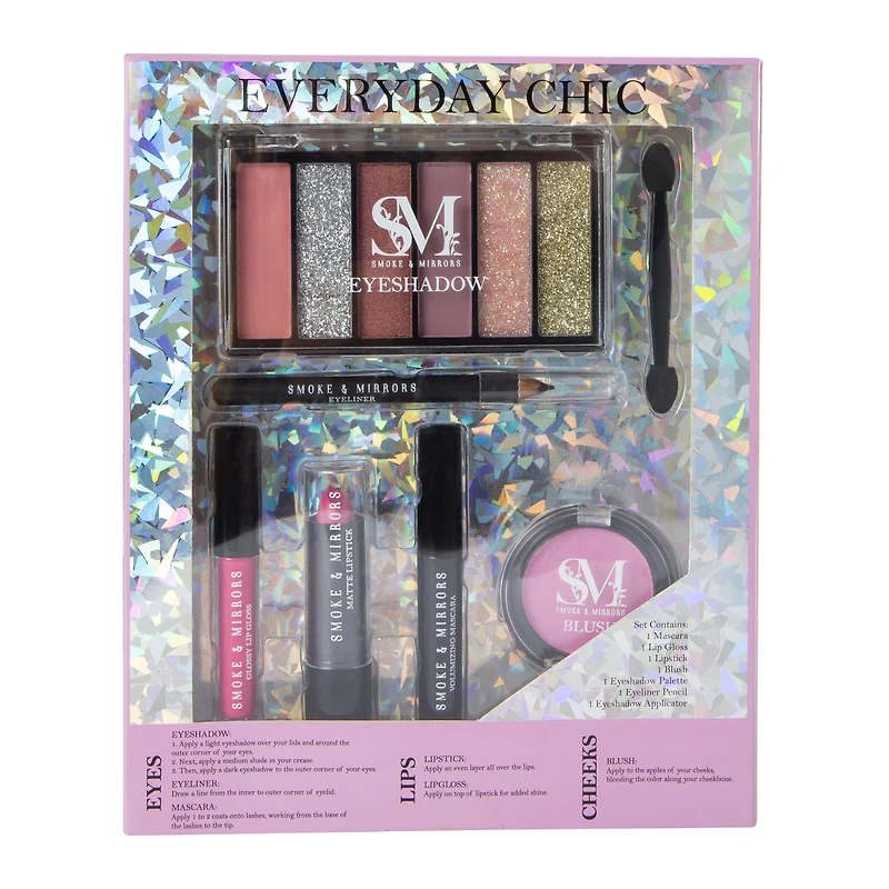 smoke & mirrors everyday chic makeup kit 7-piece
