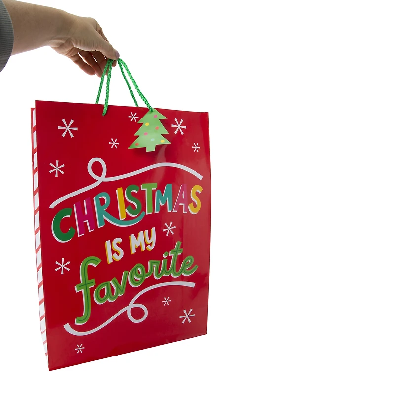 holiday jumbo gift bag 13in x 18in