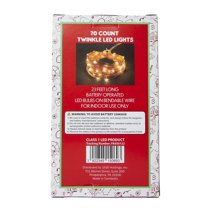 holiday firefly string lights 70ct