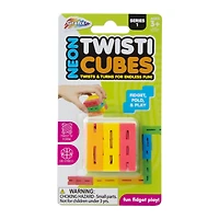 neon twisti cubes fidget toy