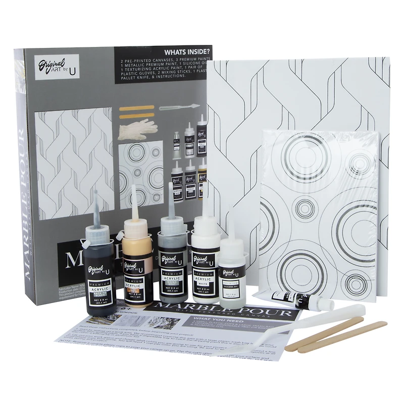 marble pour painting kit