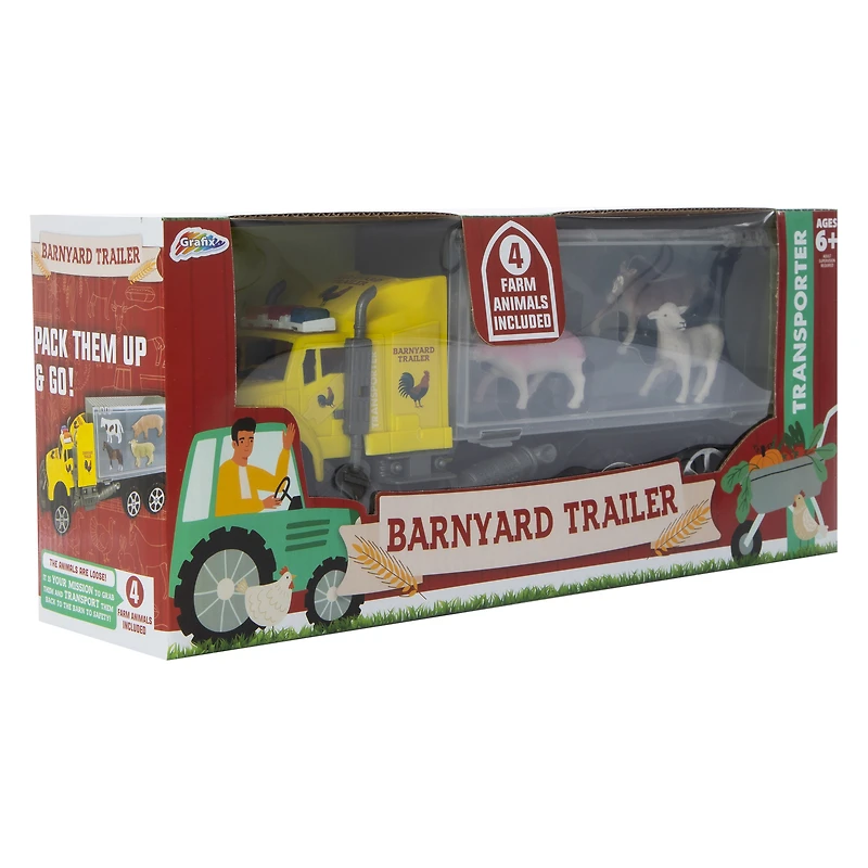 animals & transport truck toy set 5-piece