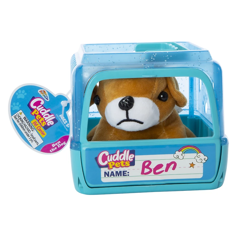 cuddle pets plush dog carrier toy